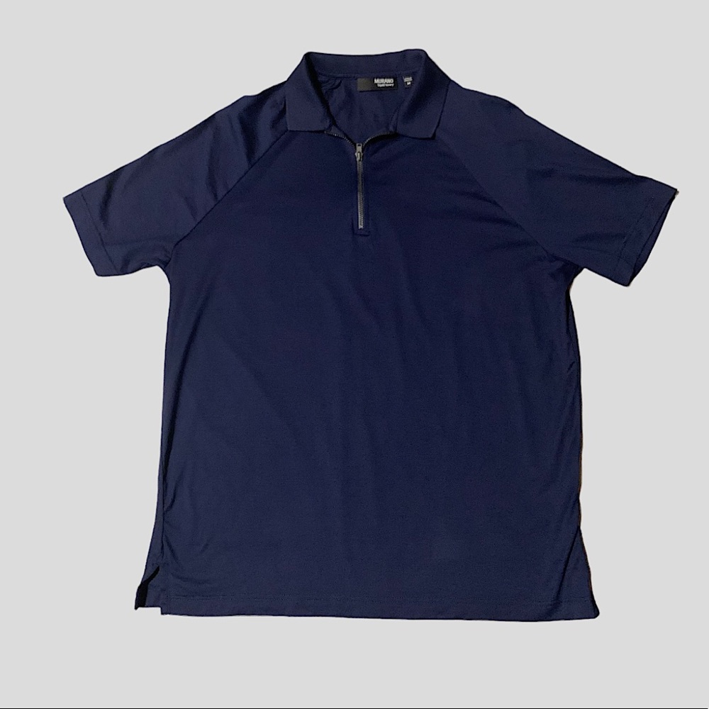 Murano liquid luxury zipper men polo